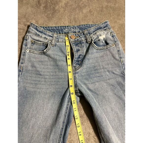 Wild Fable Womens Jeans 00 Light Blue Wash Mom Distressed Stretch (F4) - Picture 6 of 8